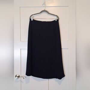 Talbots Vintage Midi Skirt Triacetate Blend Black Size 14